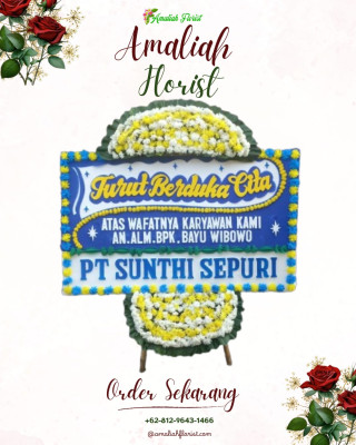 Papan Bunga Duka di Sumber Jaya